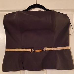 Strapless brown top